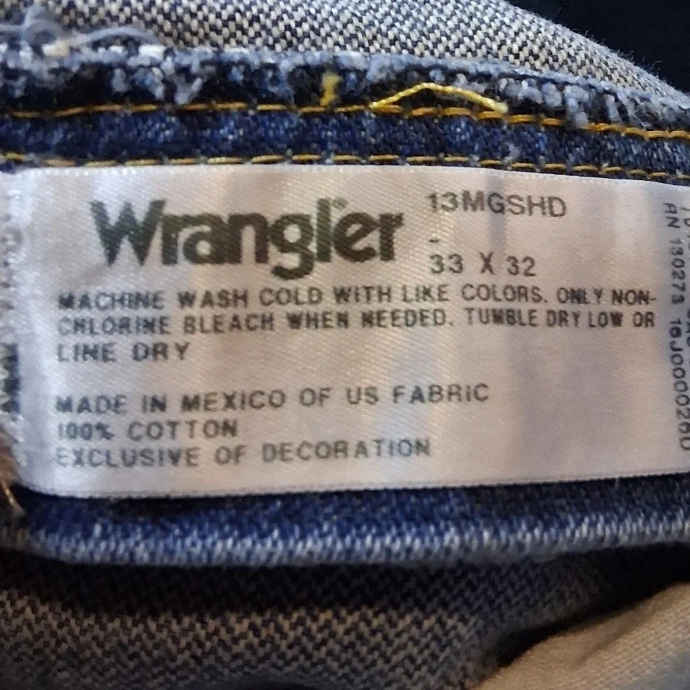 Wrangler George Strait Cowboy Cut Collection Jeans 33x32 Blue Denim 13MGSHD